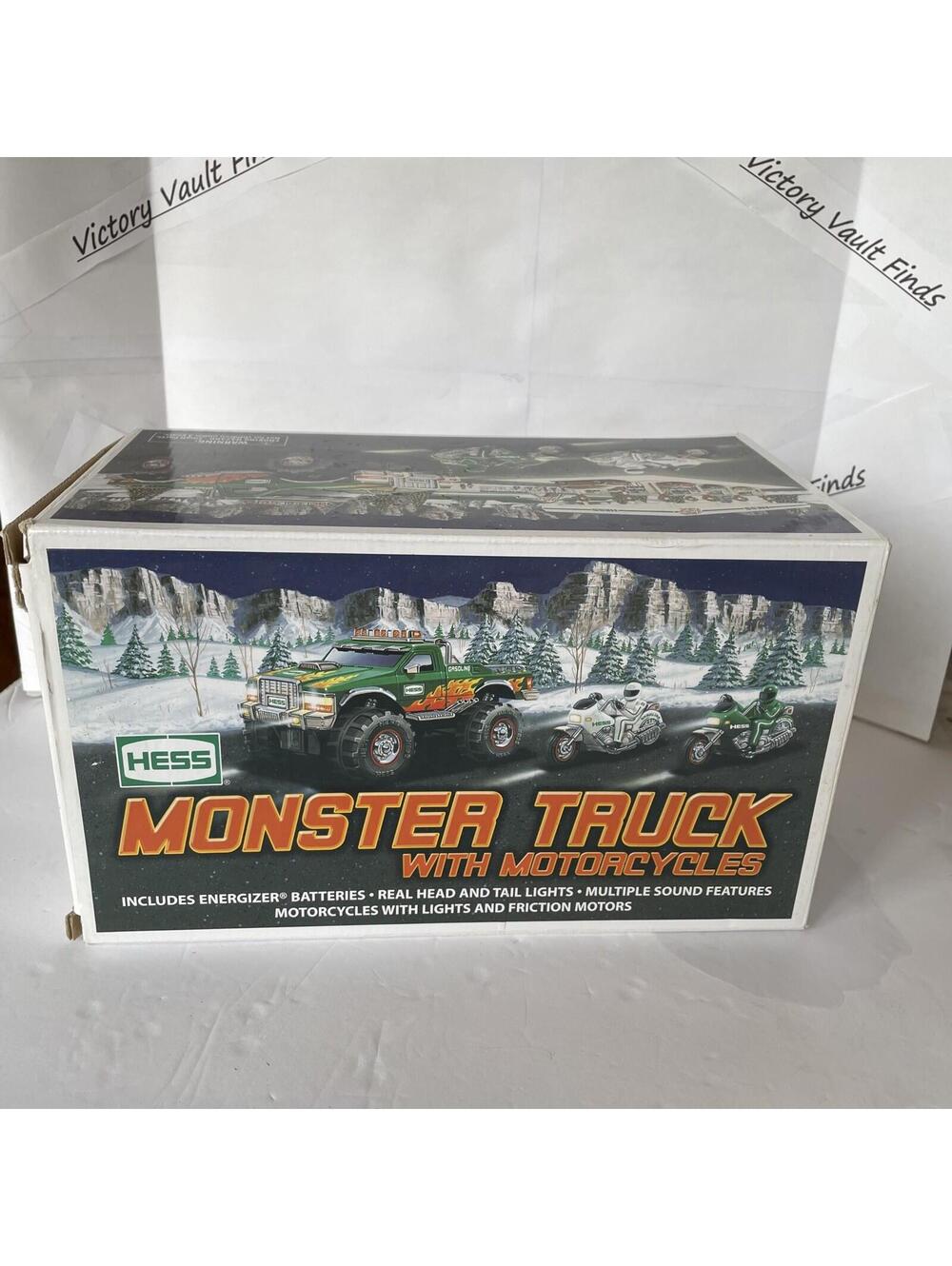 Hess H07 C-46 Monster Truck with 2 Motorcycle